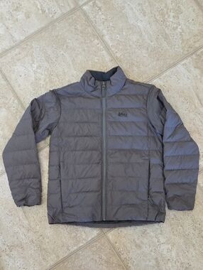 REI Kid's Dark Gray Quilted Puffer Jacket